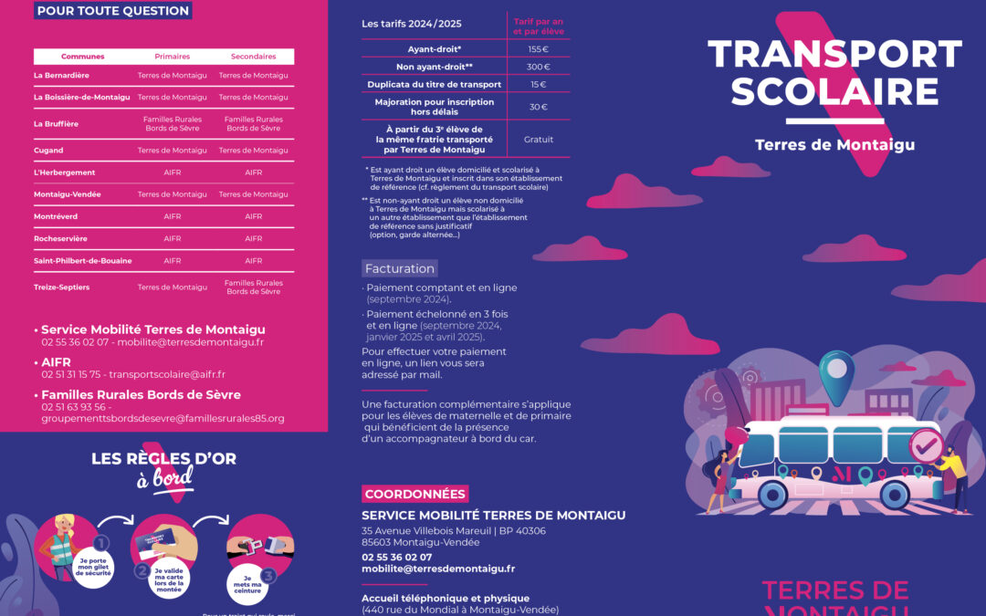 Inscriptions aux transports scolaires